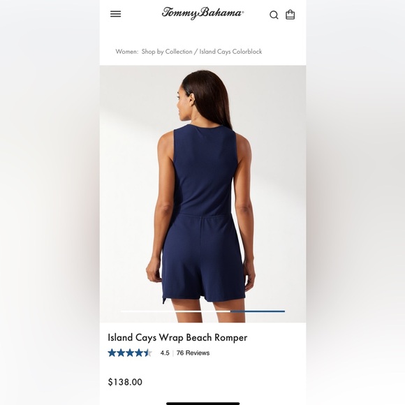 Tommy Bahama Wrap Beach Romper - Picture 2 of 9